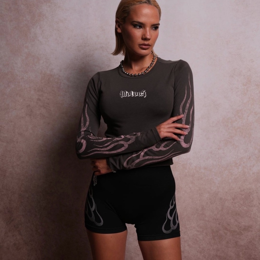 Darc Sport Wolves Flame Baby Tee Long Sleeve